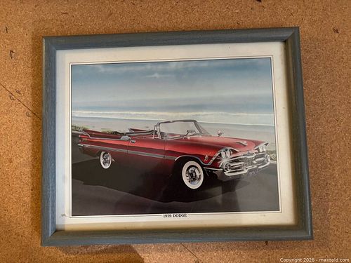 Set of Three Framed Vintage Car & Landscape Prints (1 of 4)