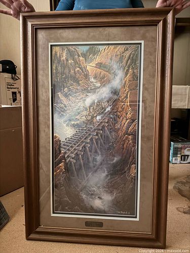 Ted Blaylock Framed Train & Landscape Prints, 42.5x33 (Pair) (1 of 11)