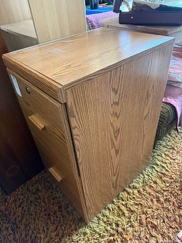 Wood Filing cabinet B (1 of 5)