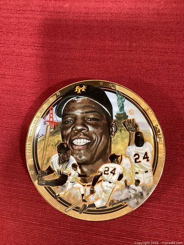 1992 WILLIE MAYS, BASEBALL PLATE (1 of 7)