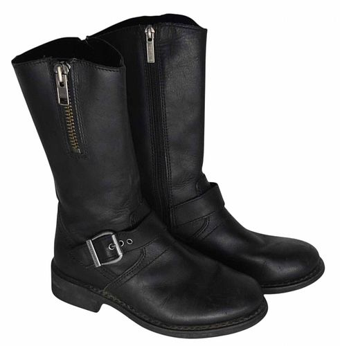Harley Davidson ZOE Womens Casual Motorcycle Riding Black Leather Boots Wmn 6.5M (1 of 6)