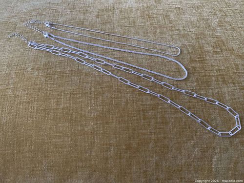 New Silver Necklace Set  (1 of 3)