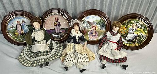 Framed Collector Plates & Porcelain Franklin Heirloom Dolls (1 of 18)