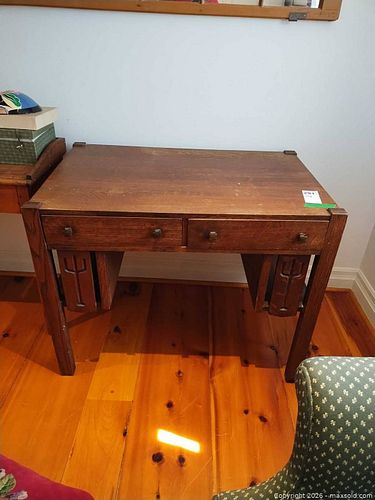 Oak Mission-Style Solid Wood Desk D (1 of 9)