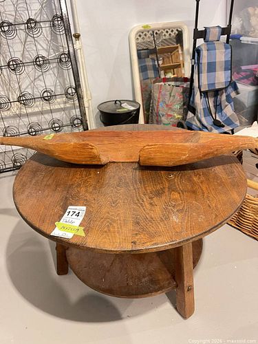 Rustic Solid Wood Coffee Table and Antique Water Bucket Yoke C (1 of 8)