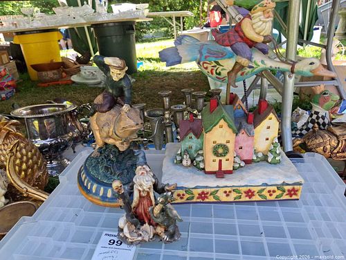 Lot of 3 Decorative Resin & Mixed-Material Figurines (1 of 13)