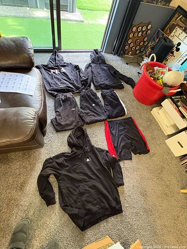 Lot of 7 Men's Mixed Hoodies, Sweatpants & Shorts (XL & XXL) - FILA, NIKE & ADIDAS -th (1 of 9)