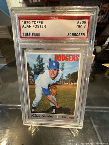 PSA graded 1970 Topps Alan Foster #369 Baseball Card - Los Angeles Dodgers (1 of 4)