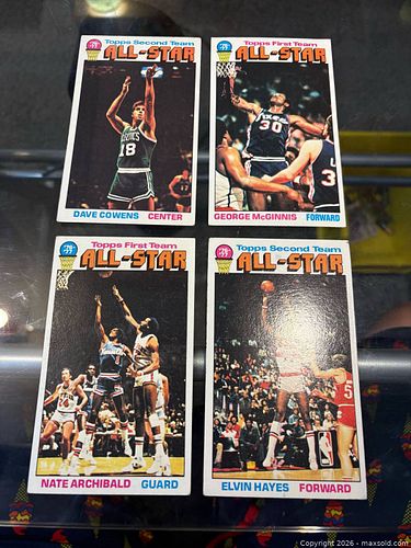 1976-77 Topps All-Star Basketball Cards — 4 Cards (1 of 5)