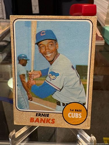 Ernie Banks Topps #355 1960s Chicago Cubs Baseball Card (1 of 4)