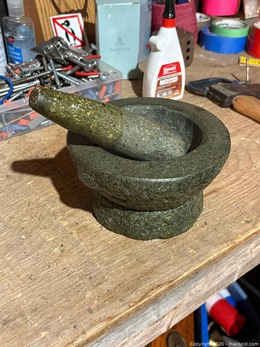 Granite Mortar and Pestle, Green-Gray -jr (1 of 6)