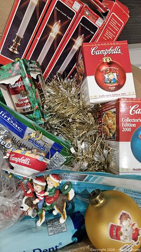 Collectible Vintage Campbell Soup Christmas Ornaments & Other Decor  (1 of 6)