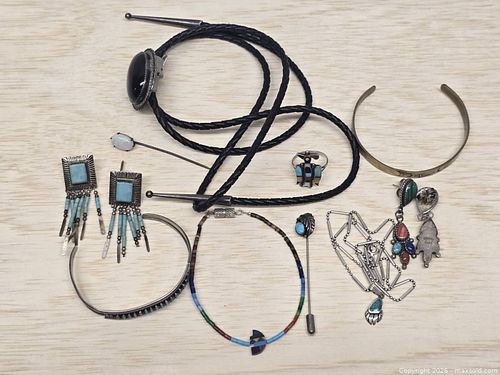 Lot (1) of Southwestern and Navajo Sterling Jewelry (1 of 10)