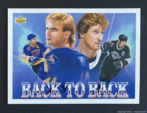 Wayne Gretzky/ Brett Hull 1992-93 UD Back To Back Card #423 (1 of 2)