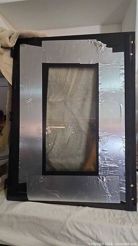 Whirlpool Black Microwave/Oven Front Door Panel (1 of 4)