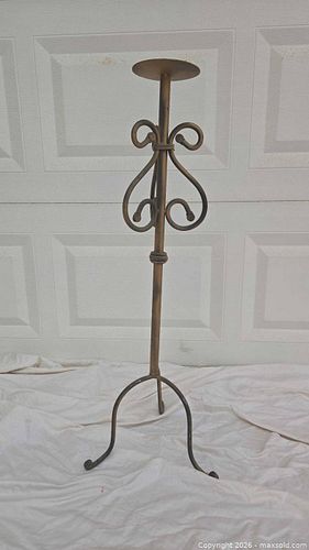 Wrought Iron Decorative Plant Stand with Antique Bronze Scrollwork (1 of 5)