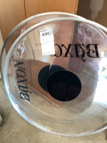 Baxon 22" Clear Bass Drum Resonant Head with Black Center Dot (1 of 5)