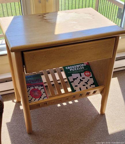 Wood Table, Magazine Storage (1 of 5)