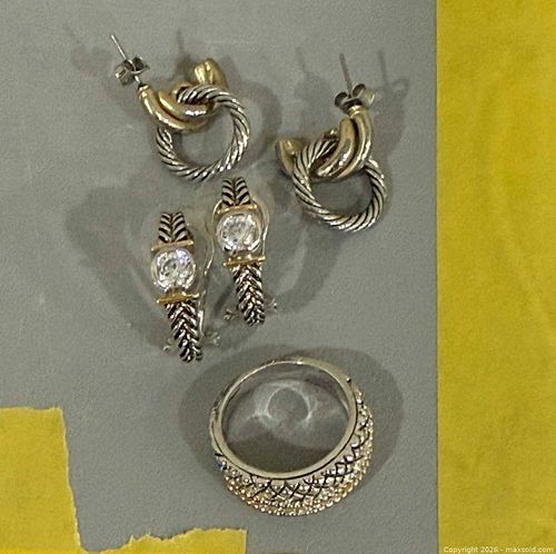 Mixed Sterling Silver & Gold-Accent Jewelry Lot (1 of 4)