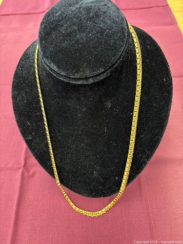 18K Gold Plated Long Necklace with Lobster Clasp (1 of 3)