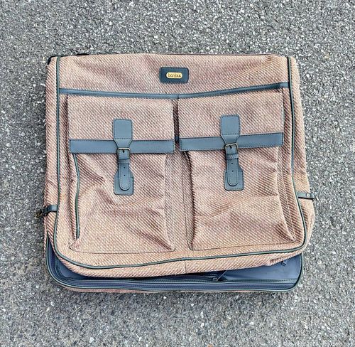 Bonjour Brown/Tan Woven Fabric Garment Bag (1 of 6)