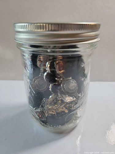 Jewelry Mystery Canning Glass Jar with Vintage + Costume + Charm Pieces (1 of 4)