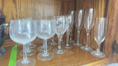 11 Clear Glass Stemware - Wine Goblets & Champagne Flutes (1 of 6)