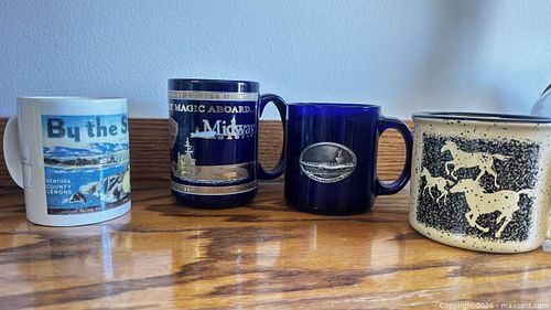 4 Ceramic/Enamel Nautical & Souvenir Mugs (8–16 oz) (1 of 5)