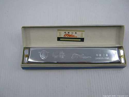 Old 48 Hole Tower Harmonica Musical Instrument China (1 of 11)