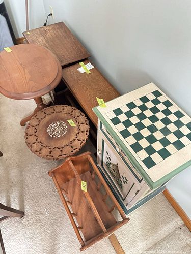 Lot of Vintage Rustic Wooden Furniture & Home Decor (1 of 10)