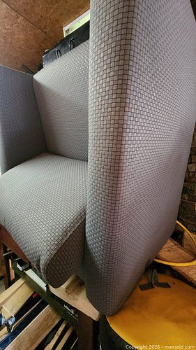 Gray Patterned Contemporary Accent Armchair with Removable Cushions (1 of 3)
