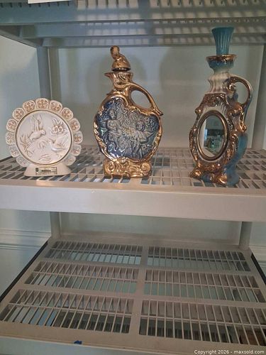 3 empty bourbon decanters (1 of 5)