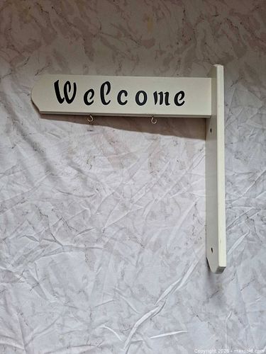 Giftcraft Wood Wall Sign, Cream with Black Lettering, 13x8 in (1 of 5)