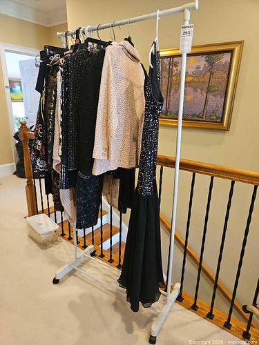 Set of 3 Metal Rolling Garment Racks with Shoe Bars (1 of 7)