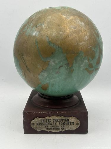 Early 20th-Century United Christian Missionary Society Globe Bank (1 of 8)