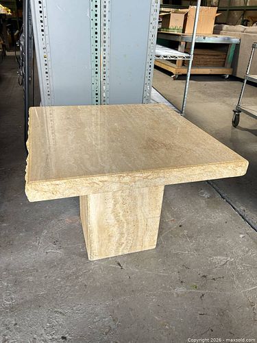 Beautiful Earth tone  travertine table  (1 of 9)