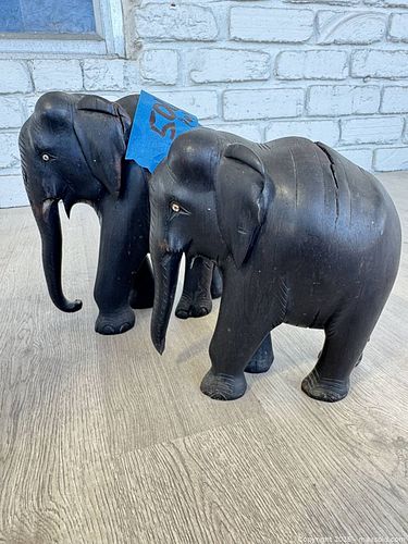 Ironwood hand carved elephants (1 of 9)