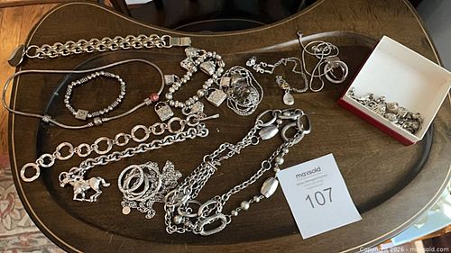 Mixed Lot: Necklaces, Bracelets & Charms, Silver/Mixed Metals (1 of 6)