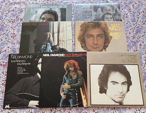 Lot of 7 12" LP Vinyl Records – 1970s Pop, Rock, Jazz (1 of 8)