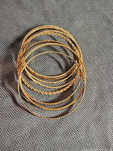 Gold Tone Bangles (8) (1 of 3)
