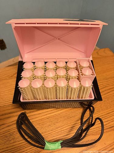 Steamset Heated Roller Set — 20 Plastic Rollers, Pink/Black (1 of 5)