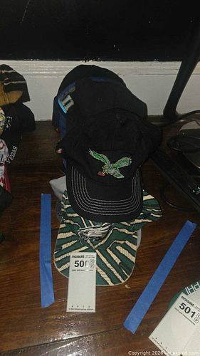 15 Baseball Caps Rare Zubaz, Philadelphia Eagles HTF Stretch Fit Hats & More (1 of 20)