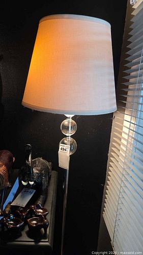 Modern Chrome Floor Lamp with Glass Decorative Spheres (1 of 8)
