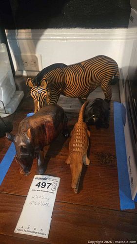 Set of 4 Handcrafted Wooden Figurines (1 of 6)