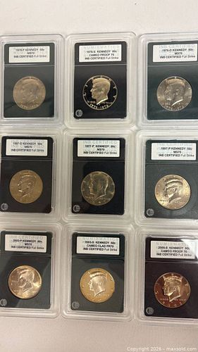 Lot of 9 US Half Dollars (1976–2005), Clad (1 of 16)