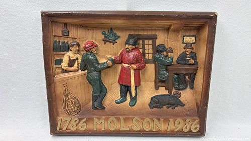 Molson 1786–1986 Resin Wall Plaque / Beer Advertising (1 of 6)