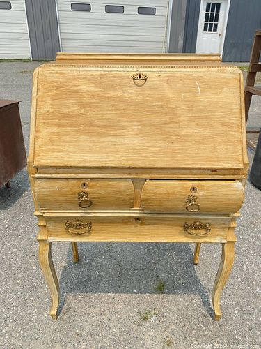 French Provincial Solid Wood Drop-Front Writing Desk, Medium (1 of 5)