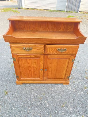 Solid Wood Oak Drysink Cabinet, Traditional Style (1 of 7)