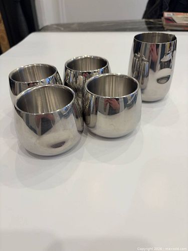 AMC ArtDesign Polished Stainless Steel Espresso Set, 5 Pieces (1 of 4)
