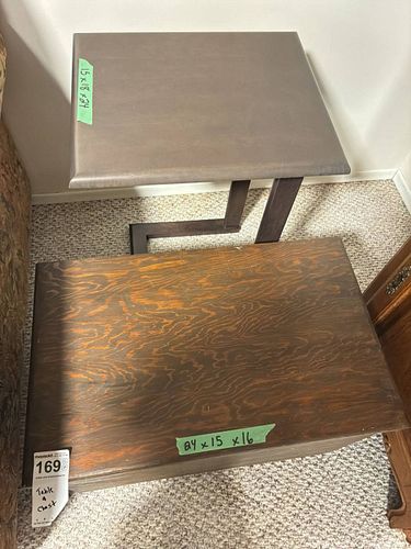 Wood & Metal Side/End Table and Storage Chest (1 of 9)